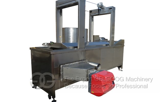Gas Heating Continuous Belt Type Nuts Frying Machine with Oil Filtering Function