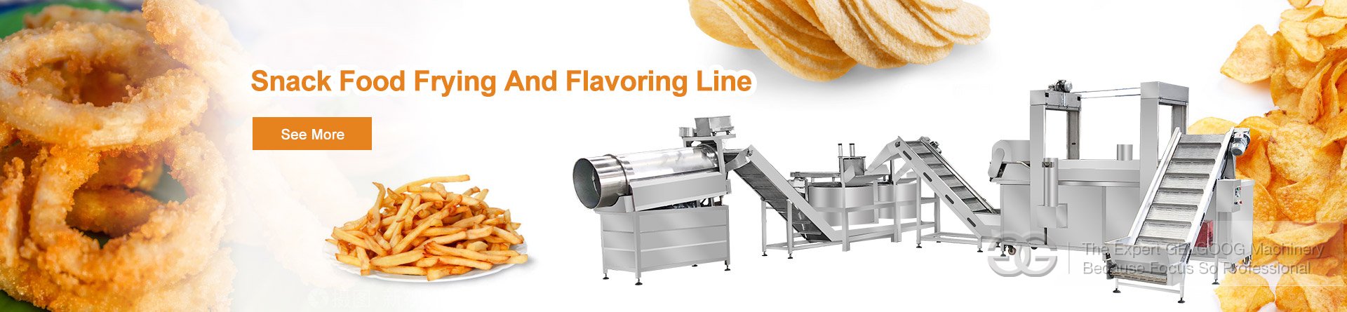 Continuous Snack Fryer Machine